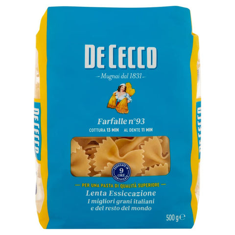 De Cecco Pasta De Cecco 100% Italienisch Farfalle n. 93 Nudeln 500 g 24x italienisch Original + kostenlos Polpa 400 g