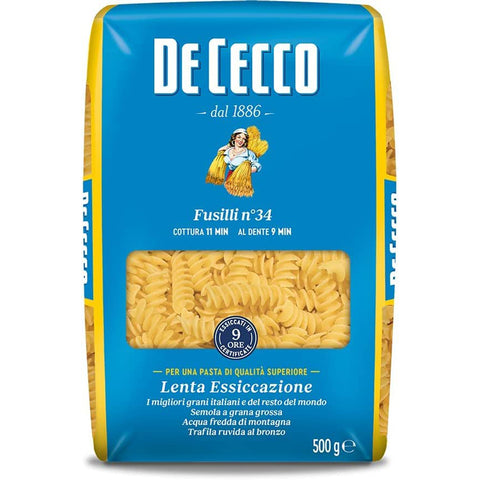 De Cecco Pasta 100% Italienisch Fusilli n. 34 Nudeln 500 g Nudeln & Pasta Original