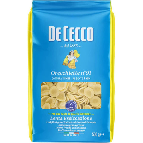 De Cecco Pasta 100% Orecchiette N°91 Nudeln 24x500g Original italienisch
