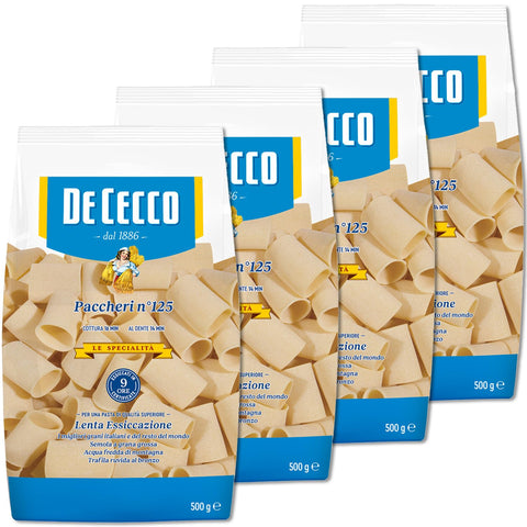 De Cecco Nudeln & Pasta 4x Pasta De Cecco Le specialita' 100% Italienisch Paccheri N°125 Nudeln 500g + Italian Gourmet Polpa 400g 8001250121257