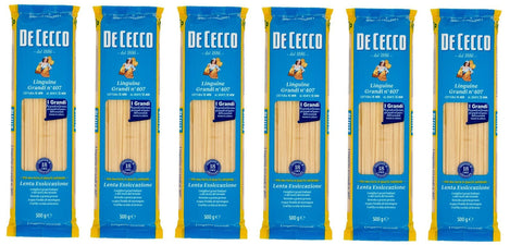 De Cecco Nudeln & Pasta 6x Pasta De Cecco 100% Italienisch Linguine Grandi n°407 Nudeln 500g 8001250012159