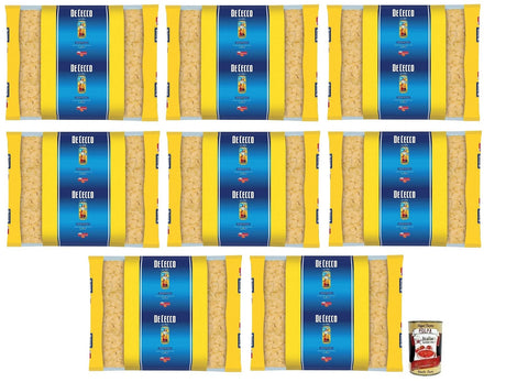 De Cecco Nudeln & Pasta 8x De Cecco Farfalle Pasta di Semola di Grano Duro Nudeln aus Hartweizengrieß 3Kg Packung + Italian Gourmet Polpa di Pomodoro 400g Dose 8001250180933
