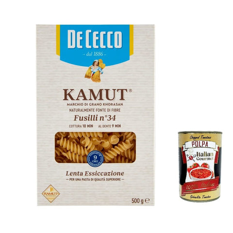De Cecco Nudeln & Pasta De Cecco nudeln Pasta Fusilli N. 34 Kamut Marke von Khorasan Weizen 10x 500g italienisch Original 8001250009777