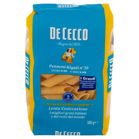 De Cecco Nudeln & Pasta De Cecco Pasta 100% Italienisch Pennoni Rigati N°39 Nudeln 500 g Nudeln & Pasta Original 8001250120397