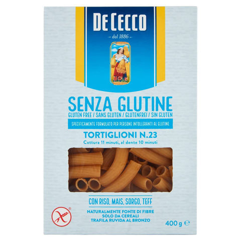 De Cecco Nudeln & Pasta De Cecco Tortiglioni senza Glutine No. 23 Glutenfrei pasta nudeln 400G 14x Original italienisch inkl. Italian Gourmet Polpa 400g 8001250014177