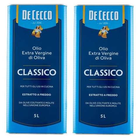 De Cecco 2er Pack Classico Olio Extra Vergine di Oliva, Natives Olivenöl Extra 1x5l Original italienisch Feinkost