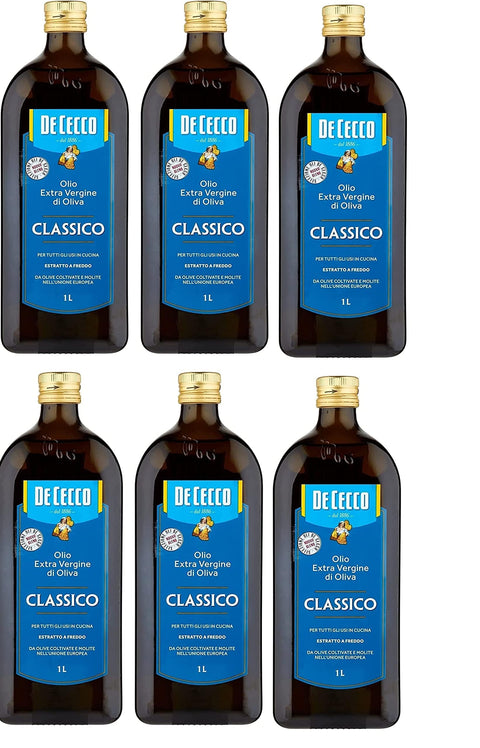 De Cecco Classico Natives Olivenöl Extra Olio Extra Vergine 1 Lt nativ 6x Original italienisch