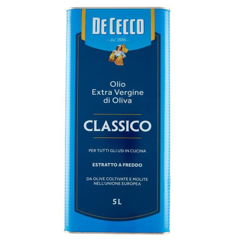 De Cecco Oliven De Cecco Classico Olio Extra Vergine di Oliva,Natives Olivenöl Extra,Ideal für alle Anwendungen in der Küche,5Lt Dose Original italienisch 8001250220066