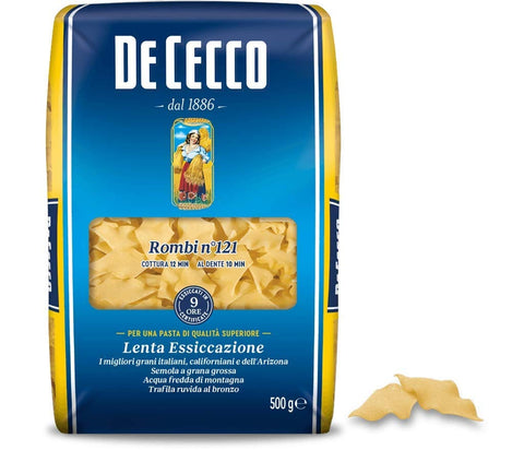 De Cecco Pasta 5x De Cecco Pasta 100% Italienisch Rombi n° 121 kurze Pasta 500g 8001250121219