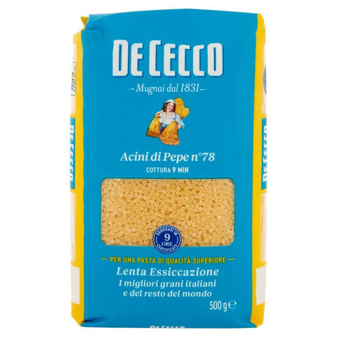 De Cecco Pasta De Cecco Pasta 100% Italienisch Acini di Pepe n° 78 kurze Pasta 500g Original italienisch