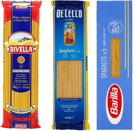 De Cecco Pasta Nudeln kit Pasta De Cecco Barilla Divella Spaghetti Ristorante (12 X 500g) - Vorratspaket 8001250120342