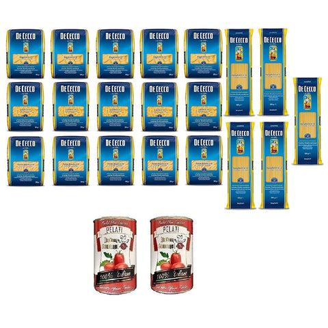 De Cecco TESTPAKET Pasta 4 Arten von Nudeln Penne Rigate Fusilli Spaghetti Rigatoni 20x500g Original italienisch