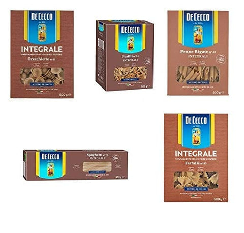 De Cecco Pasta Testpaket De Cecco Pasta integrale Vollkornnudeln 500g (5 x 500g) 8001250310347