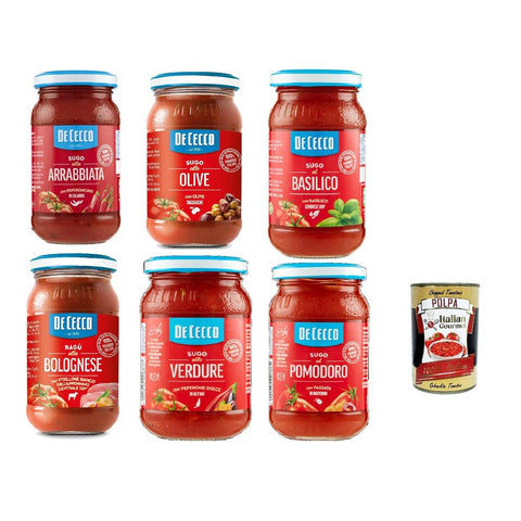 De Cecco Pastasaucen De Cecco Testpaket sauce Pastasauce tomatensauce aus italien 6x 190g italienisch Original 8001250016584