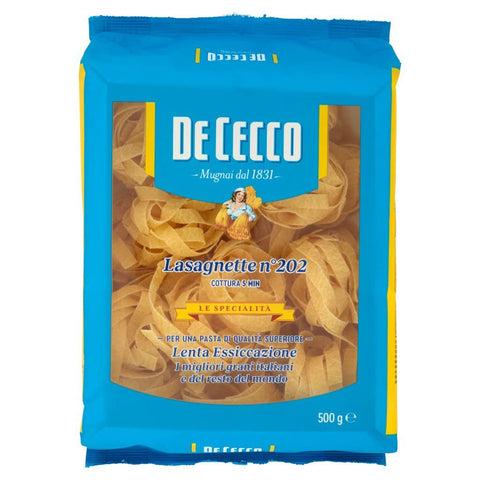 De Cecco Pasta De Cecco 100% Italienisch Fettuccelle n. 202 Nudeln 500 g 10x italienisch Original + kostenlos Polpa 400 g
