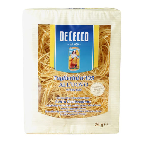 DE CECCO Taglierini all'uovo 1x250g Original italienisch Pflege