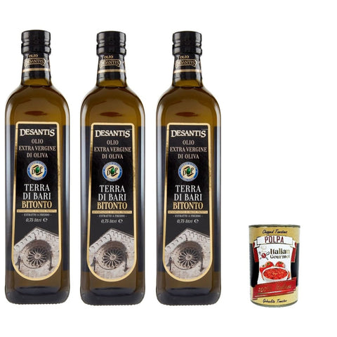 De Santis olio extra vergine di oliva DOP, Natives Olivenöl extra, terra di bari bitonto DOP, 3x 0,75 l italienisch Original