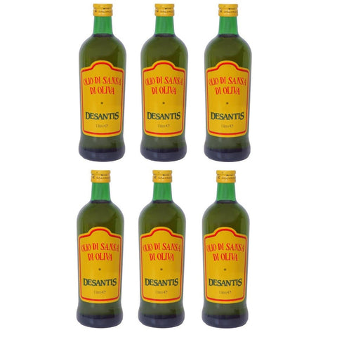 De Santis Olio di Sansa Pomace Olivenöl ideal zum Kochen 6x1l Original italienisch Feinkost