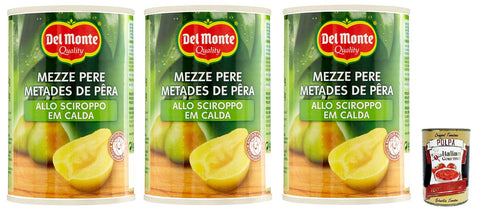 Del Monte Mezze Pere in Sciroppo Halbe Birnen in Sirup Frucht in Sirup Dose 3x 420g italienisch Original