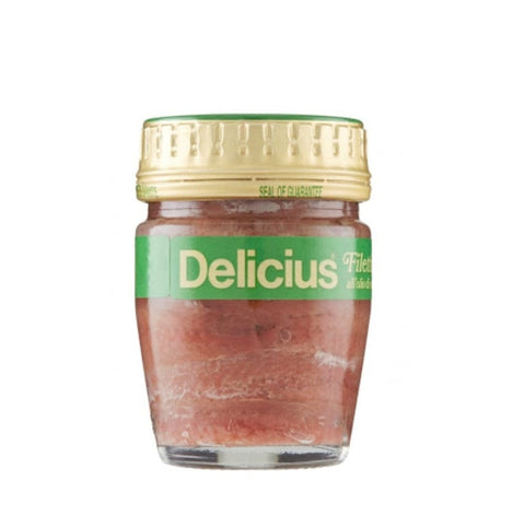 Delicius Thunfischsauce 5x MHD 04/2025 Delicius filetti alici in olio di semi di girasole Sardellenfilets in Sonnenblumenöl 58g 80095903