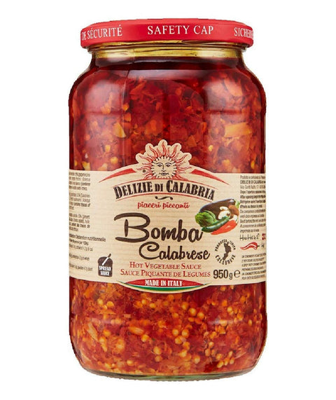 Delizie di Calabria Bomba Calabrese Mix Heiße Gemüse - Sauce 950 g Original italienisch