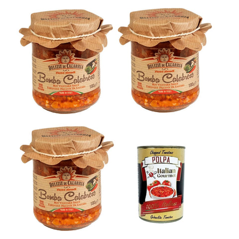 Delizie di Calabria Delizia di Calabria Bomba Calabrese Italienischer Hot Saucenaufstrich würziges italienisches Gewürz mit authentischem kalabrischen Chili
