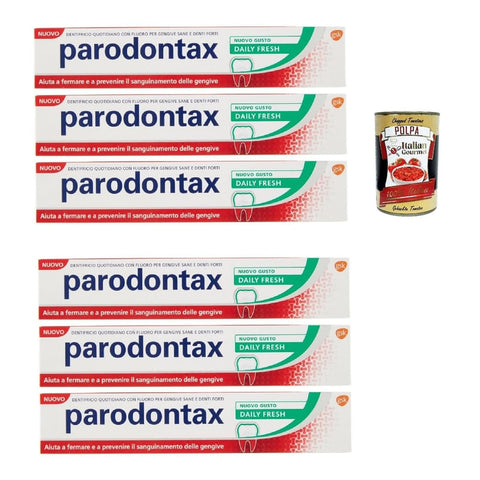 Dentifricio Daily Intime Pflege & Hygiene Dentifricio Daily Fresh, Zahnpasta für gesundes Zahnfleisch und starke Zähne, 6x 75 ml Intime Pflege & Hygiene italienisch Original 8032804040014