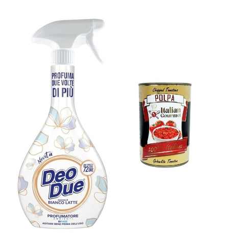 Deo Due Flüssiger Weichspüler Deo Due Profumatore Bianco Latte Raumspray 500 ml + Italian Gourmet polpa 400g 8388776980750
