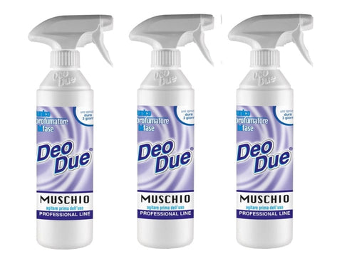 Deo Due Raumsprays 3x Deo Due – Profumatore Bifase Muschio, 500 ml Luft- und Textilerfrischer