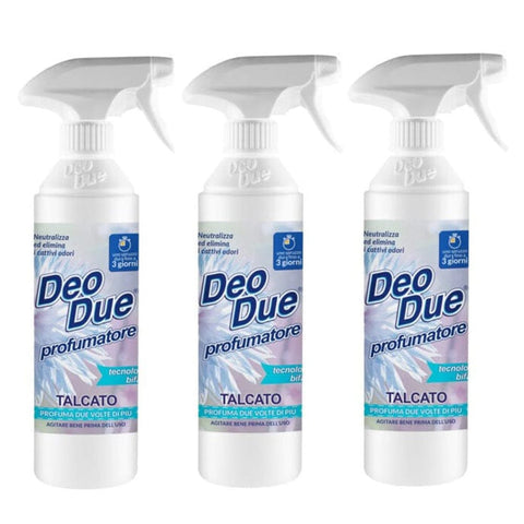 Deo Due Raumsprays Deo Due Profumatore Bifase Talcato Luft und Textilerfrischer 3x 500 ml italienisch Original