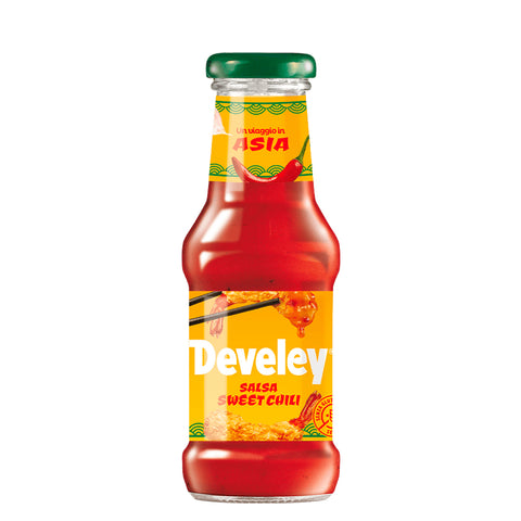 Develey Salsa Sweet Chili Soße Chilisauce Glutenfrei würzsauce Tafelsauce Scharfe Sauce Ideal zu Tacos Glasflasche 3x 250ml italienisch Original