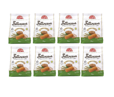 Di Leo Snack Kuchen & Backwaren 8x Di Leo Biscotti come Fattincasa con farina di farro Kekse als hausgemachtes mit geschrieben Mehl 500 g italienisch Original