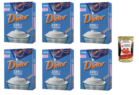 Dietor my Dietor Zero Calorie, Natürlicher Süßstoff 0 kcal, Glutenfrei, gluten free, Ohne Aspartam, in Pulverform 6x 200 g italienisch Original