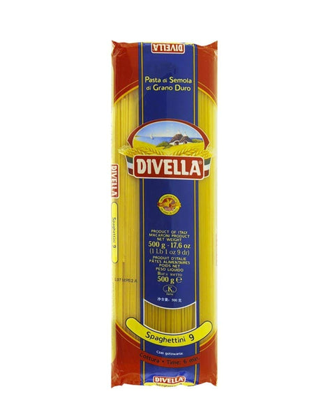 Divella 0 Divella spaghettini 9 cottura 5 minuti da 500 grammi (082665) 8005121000092