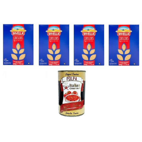 Divella Couscous Divella Cous Cous 4x 500 gr Couscous italienisch Original 8032804040014