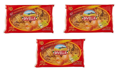 Divella Internationale Nudeln 3x Divella Tagliatelle all'uovo n. 95 Nudeln mit ei 500 g 8005121030952