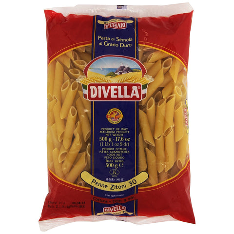Divella Penne Zitoni 30, Pasta di Semola di Grano Duro 1x500g Original italienisch