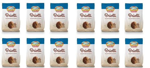 Divella Kekse 12x Divella Briotti Shortbread Kekse mit frischer Sahne und Kakao 400g biscuits cookies Italienische Kekse 8005121214406