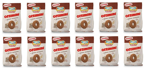 Divella Kekse 12x Divella Ottimini al Grano Saraceno Buchweizen Shortbread Kekse 300g Biscuits Cookies italienische Kekse 8005121213386
