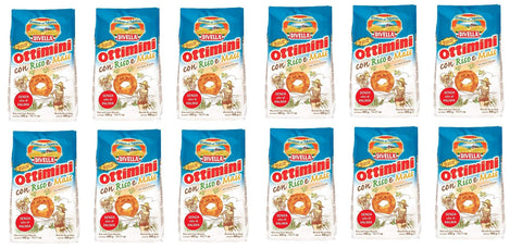 Divella Kekse 12x Divella Ottimini con Riso e Mais Shortbread Kekse mit Reis und Mais 400g Biscuits Cookies italienische Kekse 8005121214260