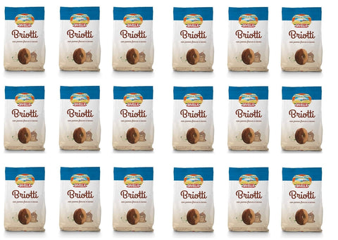 Divella Kekse 18x Divella Briotti Shortbread Kekse mit frischer Sahne und Kakao 400g biscuits cookies Italienische Kekse 8005121214406