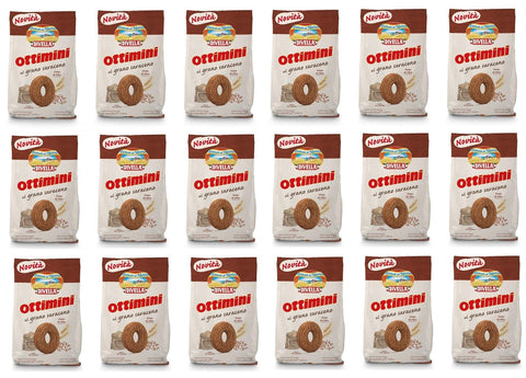 Divella Kekse 18x Divella Ottimini al Grano Saraceno Buchweizen Shortbread Kekse 300g Biscuits Cookies italienische Kekse 8005121213386