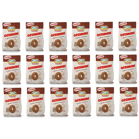 Divella Ottimini al Grano Saraceno Buchweizen Shortbread Kekse Biscuits Cookies italienische Kekse 18x300g Original italienisch