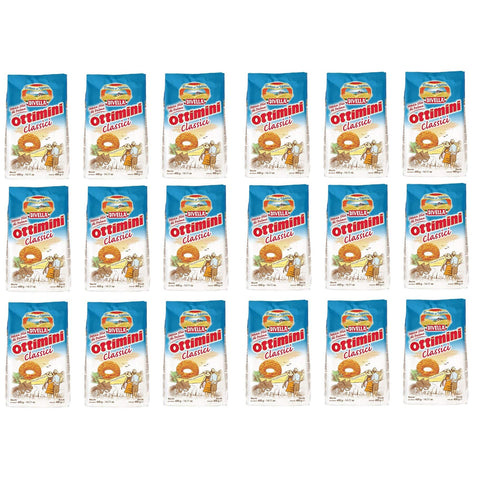 Divella Ottimini Classici Shortbread Kekse mit frischen Eiern Biscuits Cookies italienische Kekse 18x400g Original italienisch