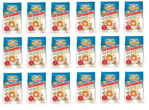 Divella Kekse 18x Divella Ottimini con Riso e Mais Shortbread Kekse mit Reis und Mais 400g Biscuits Cookies italienische Kekse 8005121214260