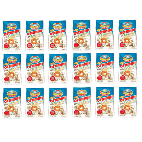 Divella Ottimini con Riso e Mais Shortbread Kekse mit Reis und Mais italienische Kekse 400 g 18x italienisch Original