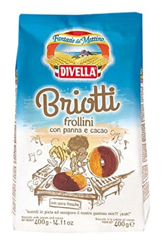 Divella Kekse 3x Divella Briotti Shortbread Kekse mit frischer Sahne und Kakao 400g biscuits cookies Italienische Kekse 8005121214406