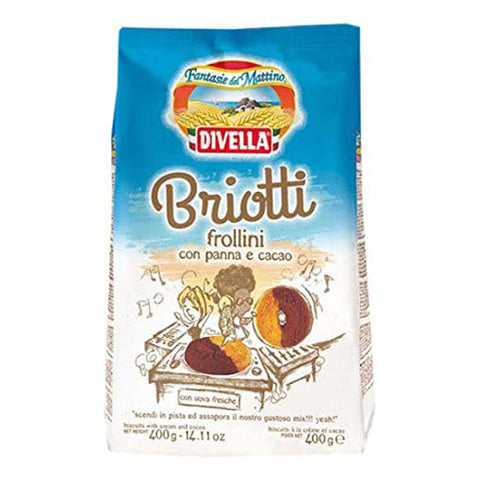 Divella Briotti Shortbread Kekse mit frischer Sahne und Kakao 400 g biscuits cookies Italienische Kekse italienisch Original