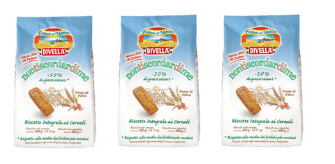 Divella Kekse 3x Divella Non ti scordar di me Biscotti Integrali ai cereali Vollkornkekse mit Getreide Kekse 400g Biscuits Cookies italienische Kekse 8005121213645