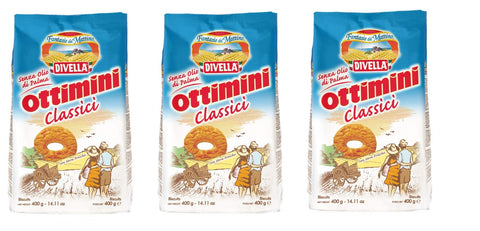Divella Kekse 3x Divella Ottimini Classici Shortbread Kekse mit frischen Eiern 400g Biscuits Cookies italienische Kekse 8005121214239